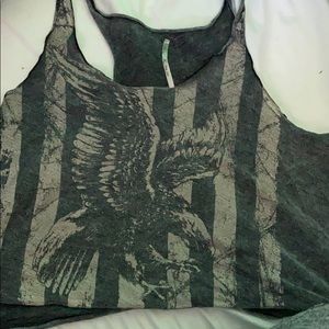 American flag cropped tank